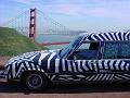 Dazzle Hearse at the Golden Gate 4 (close)